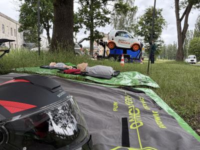 Pokaz pierwszej pomocy na pikniku firmowym Reckitt