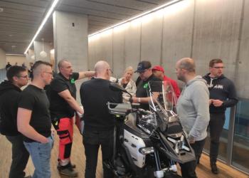 Szkolenie podczas Ogólnopolskiego Bezpłatnego Szkolenia Motocyklowego z Moto-Sekcją